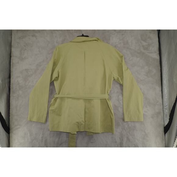 Bagatelle Collection Belted Lightweight Trench Jacket Sage Green Size L - Picture 6 of 7